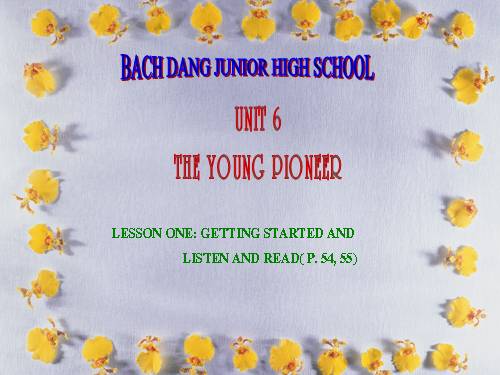 Unit 6. The young pioneers club