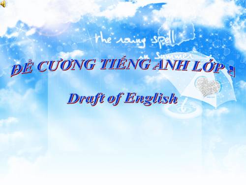 sơ lược về tiếng anh 8