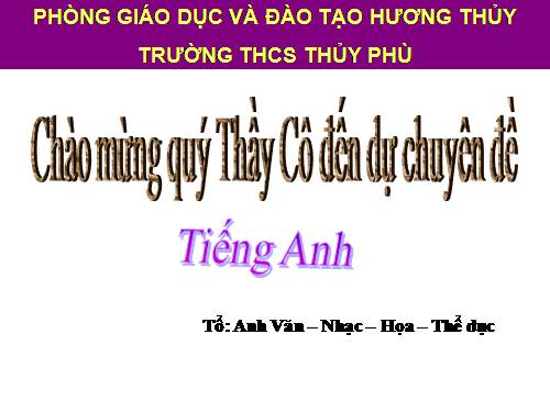 chuyên đề - tổ chức dạy một điểm ngữ pháp