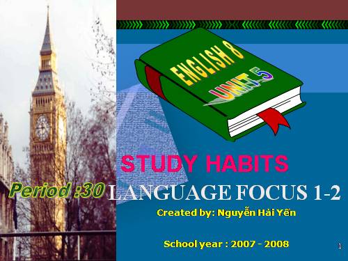 Unit 5. Study habits