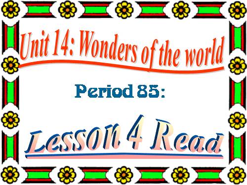 Unit 14. Wonders of the world