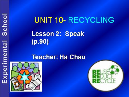 Unit 10. Recycling