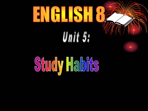 Unit 5. Study habits