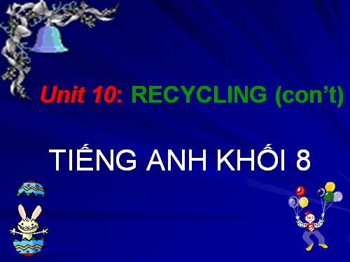 Unit 10. Recycling