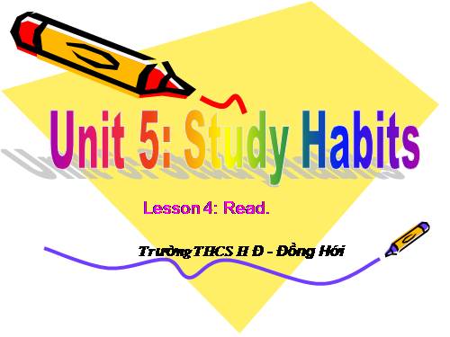 Unit 5. Study habits