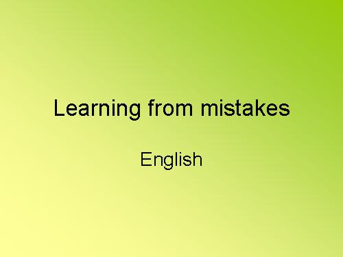 Learning English from mistakes