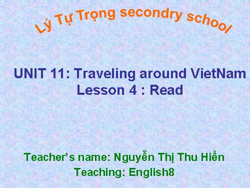 Unit 11. Traveling around Vietnam