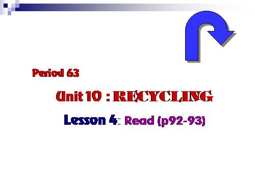 Unit 10. Recycling