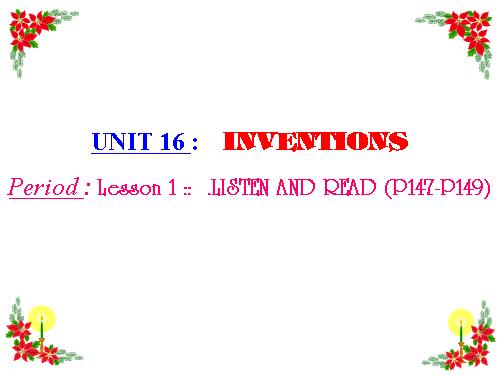 Unit 16. Inventions