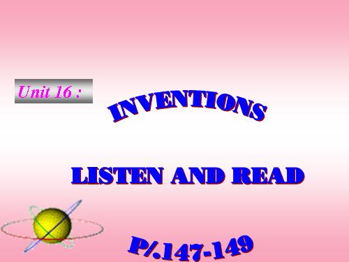 Unit 16. Inventions