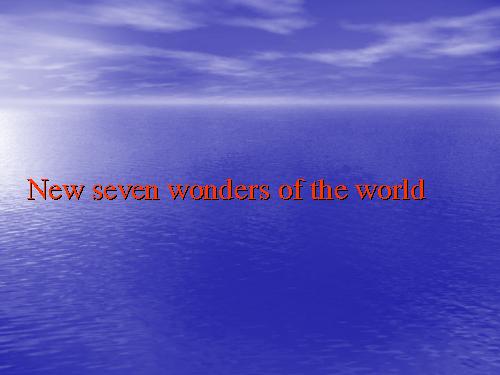 Seven wonders of the world