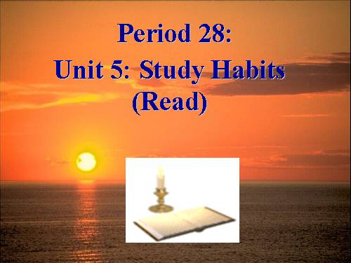 Unit 5. Study habits