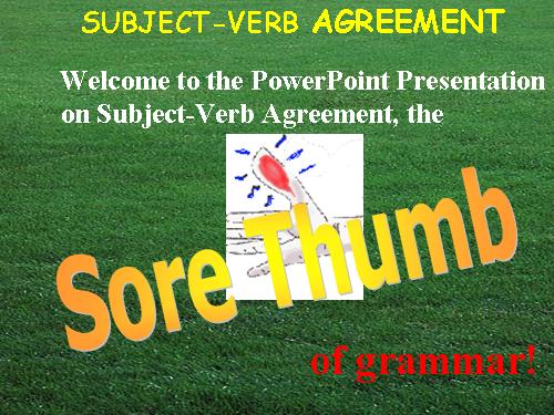 Subject and verb agreement