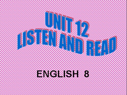 Unit 12. A vacation abroad