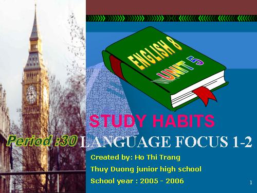 Unit 5. Study habits