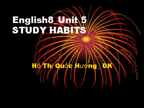 Unit 5. Study habits