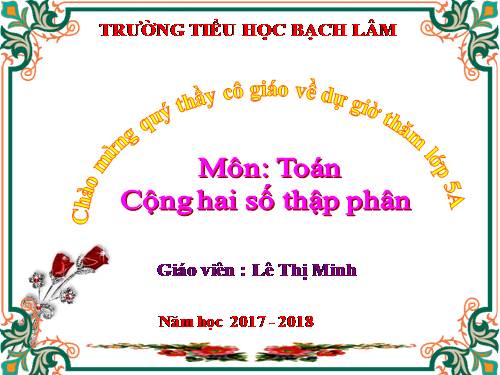 Cộng hai số thập phân