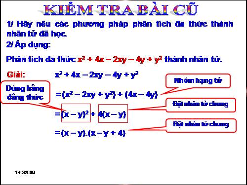 Chương I. §9. Phân tích đa thức thành nhân tử bằng cách phối hợp nhiều phương pháp