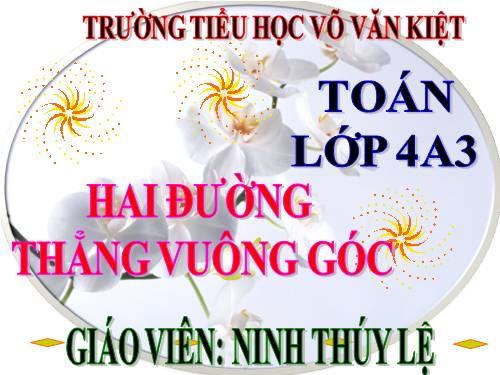 Hai đường thẳng vuông góc