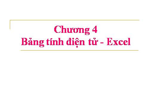 bài giảng excel