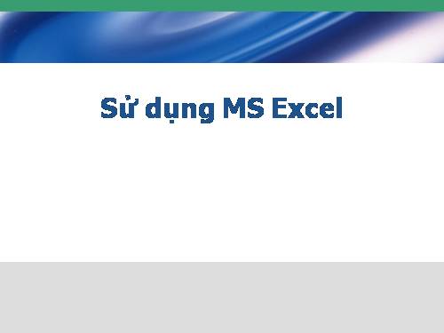 Giáo án Excel văn phòng