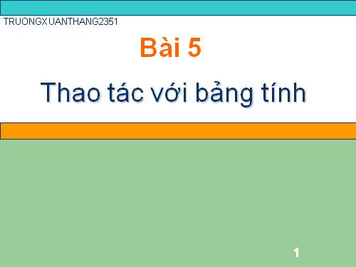 THAO TAC BANG TINH