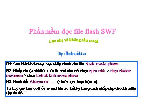 Phan mem doc file Flash Movie Player