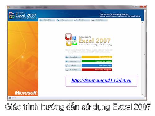 Giáo trình Toàn Tập - Excel 2007