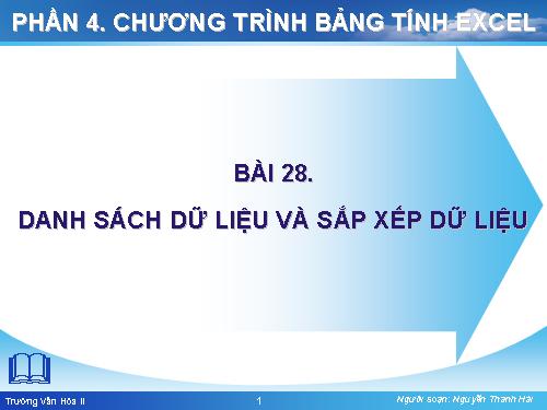 NGHE11_Bai28_DanhSachDuLieuVaSapXepDuLieu