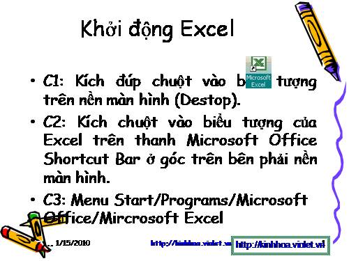 Bài giảng Excel