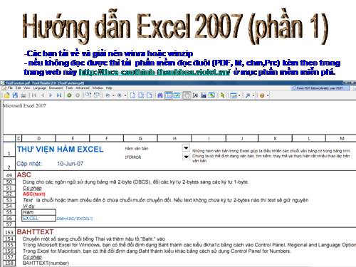Excel 2007 - Bai 2-1