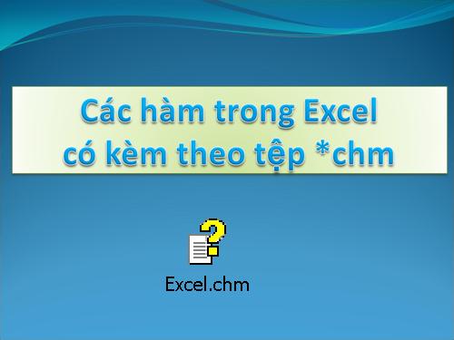 Các hàm trong Excel