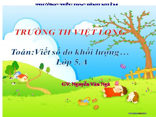 Viết các số đo khối lượng dưới dạng số thập phân