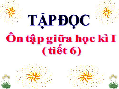 Tuần 10. Ôn tập Giữa Học kì I