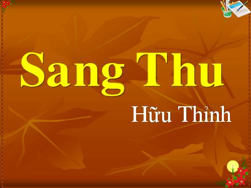 Bài 24. Sang thu