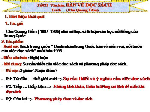 Bài 18. Bàn về đọc sách