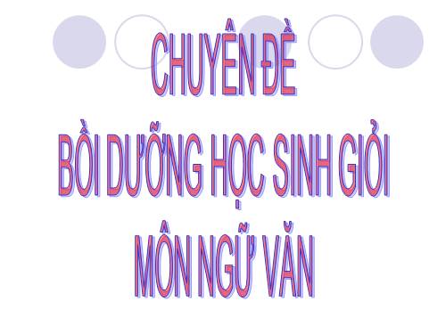 Chuyên đề bồi dưỡng HSG môn Văn 9
