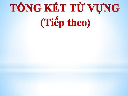 Bài 10. Tổng kết về từ vựng (Sự phát triển của từ vựng,... trau dồi vốn từ)