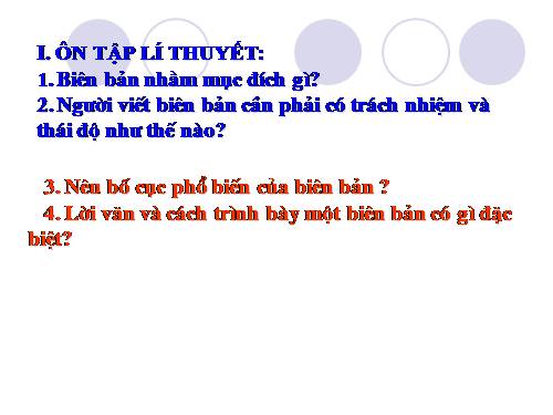 Bài 29. Luyện tập viết biên bản