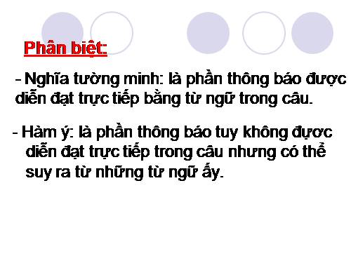 Bài 25. Nghĩa tường minh và hàm ý (tiếp theo)