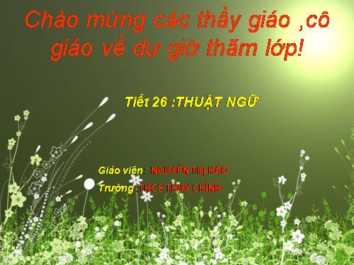 Bài 6. Thuật ngữ
