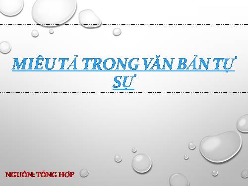Bài 6. Miêu tả trong văn bản tự sự