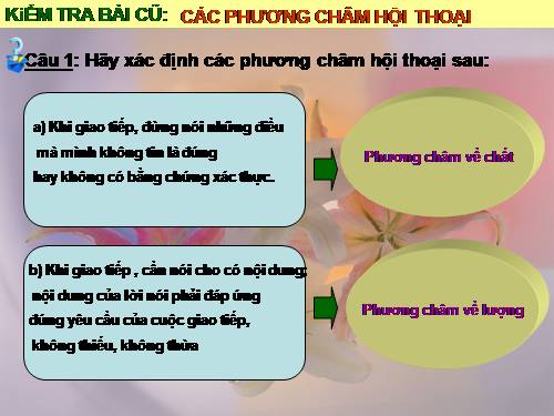 Bài 2. Các phương châm hội thoại (tiếp theo)