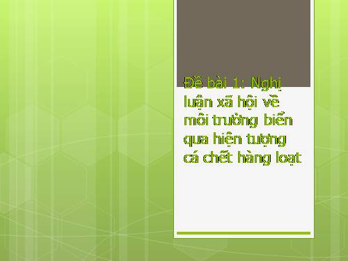 nạn ô nhiễm môi trường