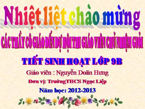 giáo án sinh hoạt lớp