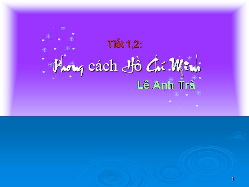 Bài 1. Phong cách Hồ Chí Minh