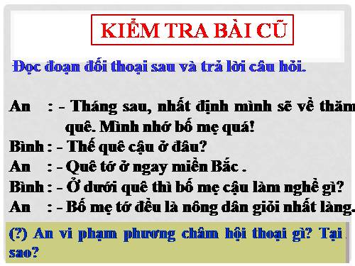 Bài 2. Các phương châm hội thoại (tiếp theo)