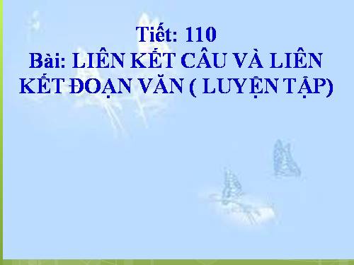 Bài 22. Liên kết câu và liên kết đoạn văn (Luyện tập)