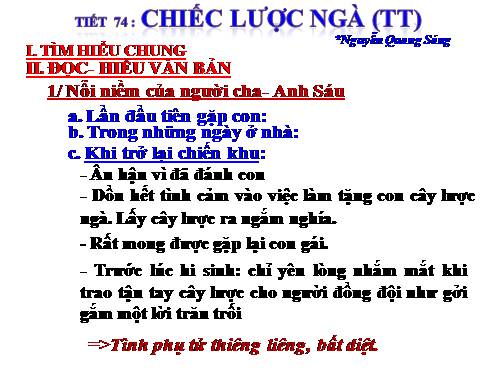 Bài 15. Chiếc lược ngà