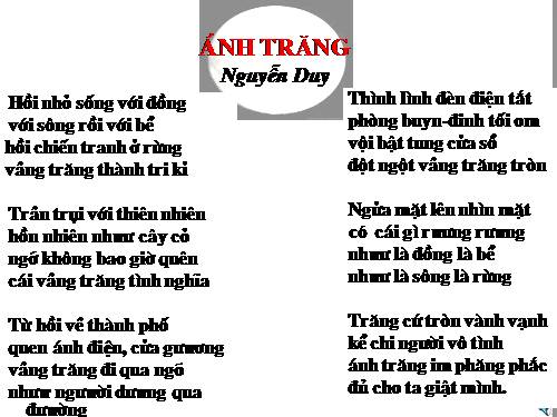 Bài 12. Ánh trăng